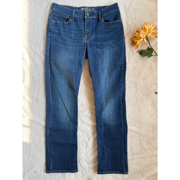 Levi's Demi Curve Mid Rise Straight Leg Jeans 13/31 - Picture 1 of 6